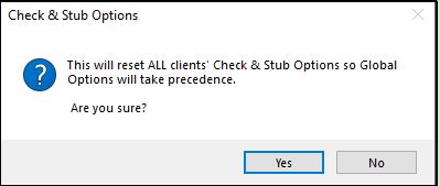 Check and stub options warning